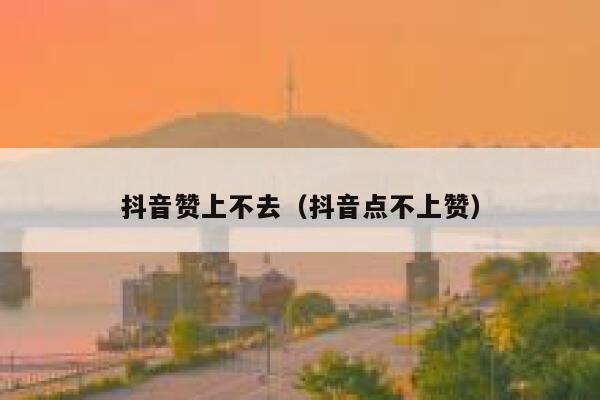抖音赞上不去（抖音点不上赞） 第1张