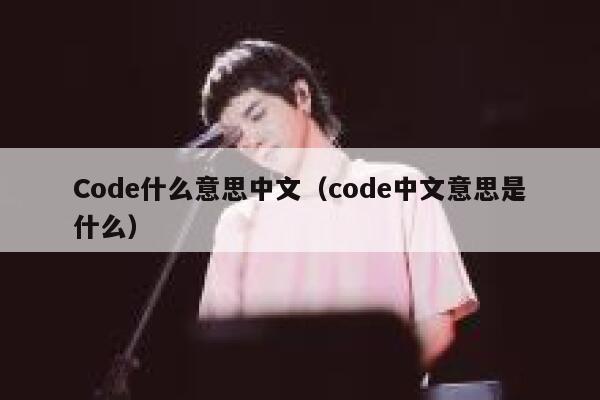 Code什么意思中文（code中文意思是什么） 第1张