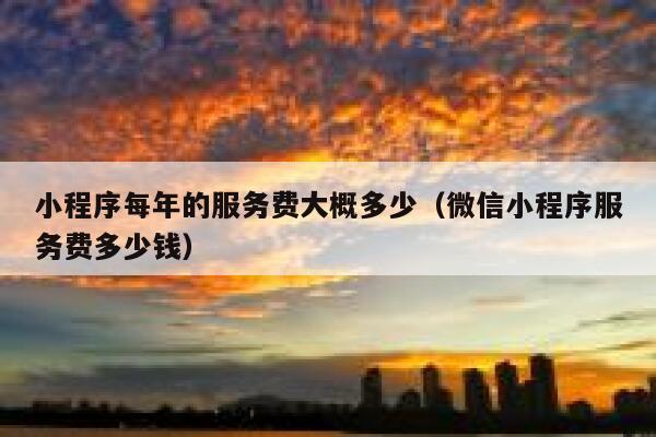 小程序每年的服务费大概多少（微信小程序服务费多少钱） 第1张