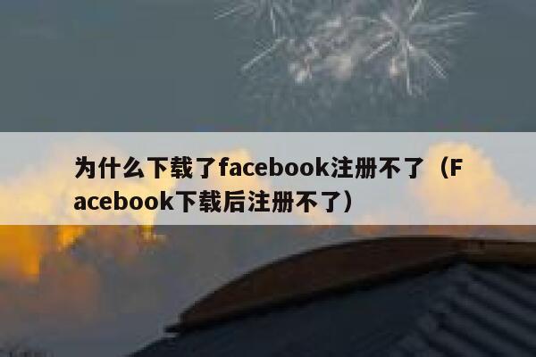 为什么下载了facebook注册不了（Facebook下载后注册不了） 第1张