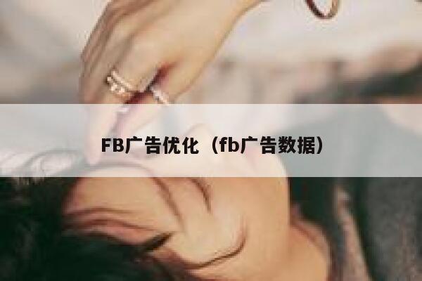 FB广告优化(fb广告数据) 第1张 FB广告优化(fb广告数据) 第1张