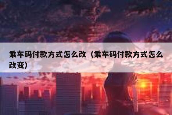 乘车码付款方式怎么改（乘车码付款方式怎么改变） 第1张