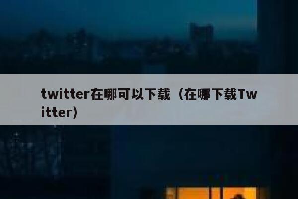 twitter在哪可以下载(在哪下载Twitter) 第1张 twitter在哪可以下载(在哪下载Twitter) 第1张