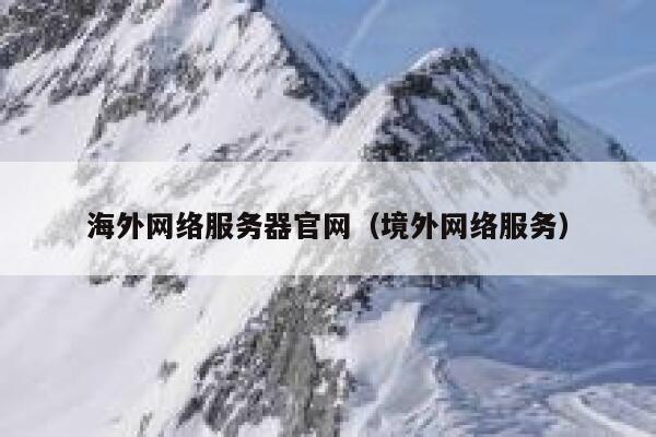 海外网络服务器官网（境外网络服务） 第1张