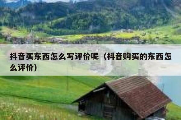 抖音买东西怎么写评价呢(抖音购买的东西怎么评价) 第1张 抖音买东西怎么写评价呢(抖音购买的东西怎么评价) 第1张