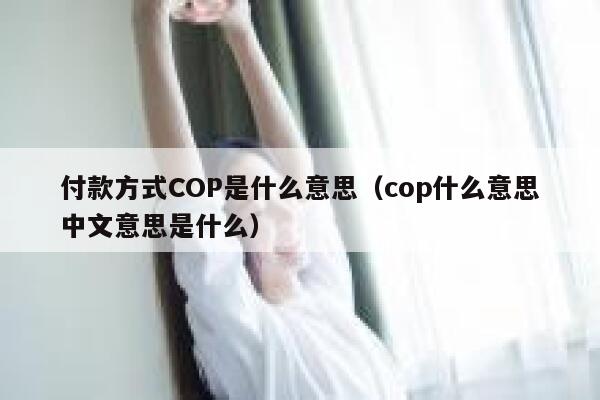 付款方式COP是什么意思（cop什么意思中文意思是什么） 第1张