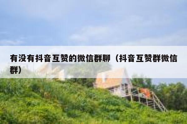 有没有抖音互赞的微信群聊（抖音互赞群微信群） 第1张