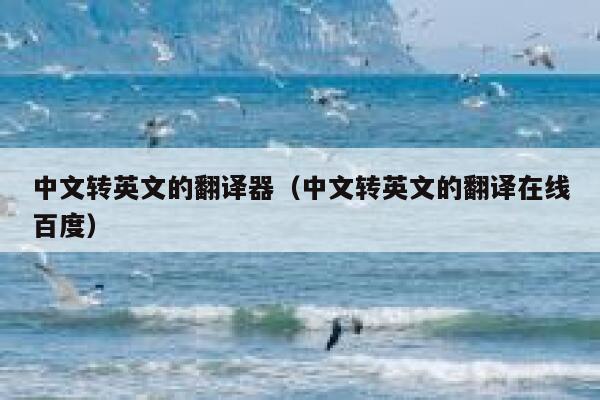 中文转英文的翻译器（中文转英文的翻译在线百度） 第1张