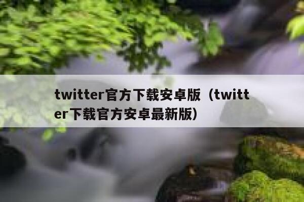 twitter官方下载安卓版（twitter下载官方安卓最新版） 第1张