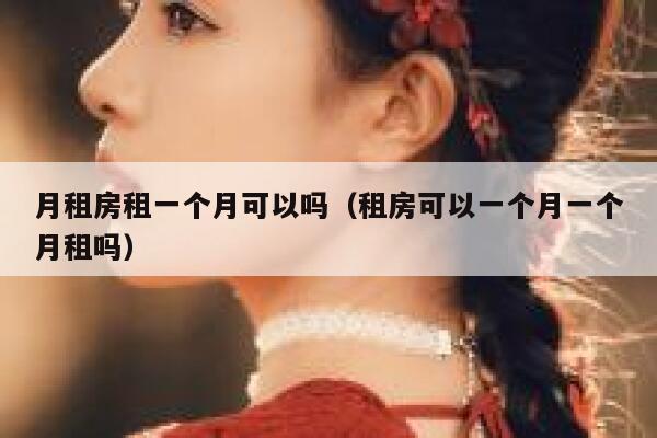 月租房租一个月可以吗（租房可以一个月一个月租吗） 第1张