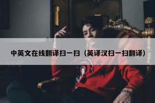 中英文在线翻译扫一扫（英译汉扫一扫翻译） 第1张