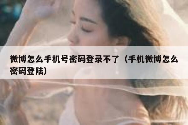 微博怎么手机号密码登录不了（手机微博怎么密码登陆） 第1张