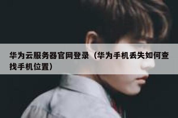 华为云服务器官网登录（华为手机丢失如何查找手机位置） 第1张