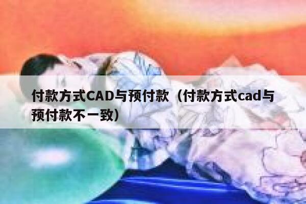 付款方式CAD与预付款（付款方式cad与预付款不一致） 第1张
