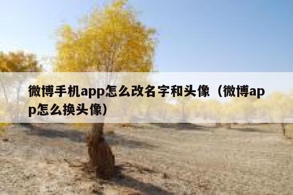 微博手机app怎么改名字和头像（微博app怎么换头像） 第1张