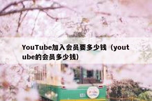 YouTube加入会员要多少钱（youtube的会员多少钱） 第1张