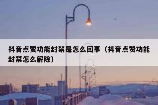 抖音点赞功能封禁是怎么回事（抖音点赞功能封禁怎么解除） 第1张