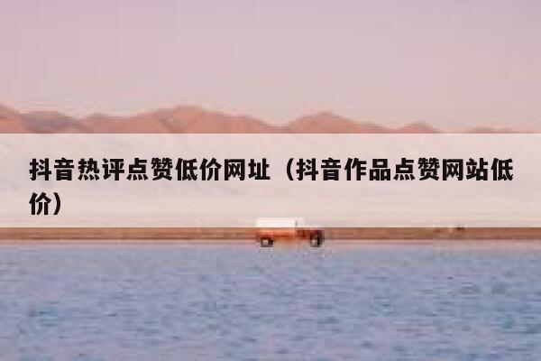 抖音热评点赞低价网址（抖音作品点赞网站低价） 第1张