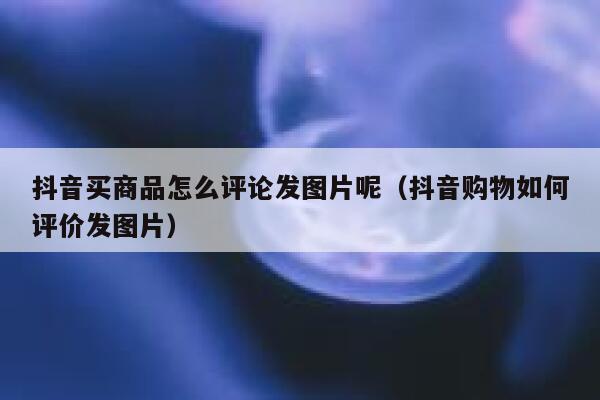 抖音买商品怎么评论发图片呢（抖音购物如何评价发图片） 第1张