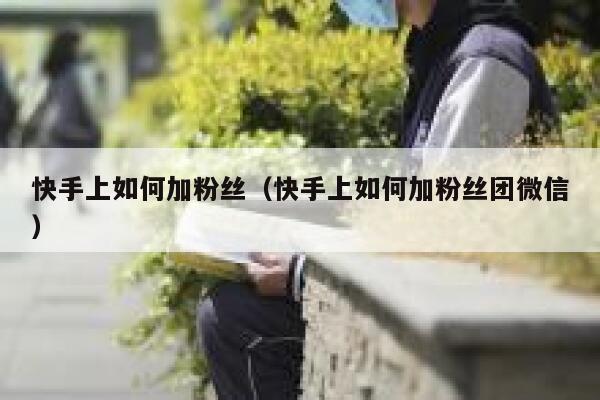 快手上如何加粉丝（快手上如何加粉丝团微信） 第1张