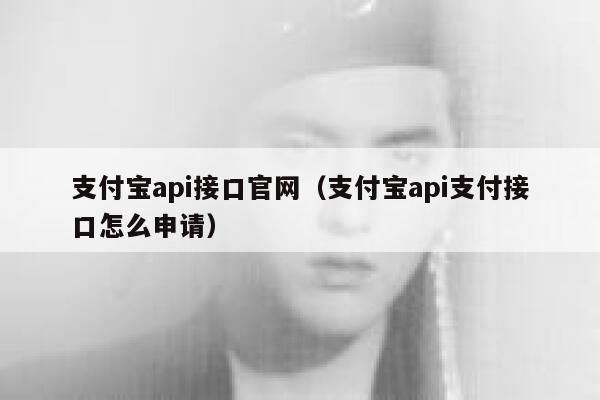支付宝api接口官网（支付宝api支付接口怎么申请） 第1张
