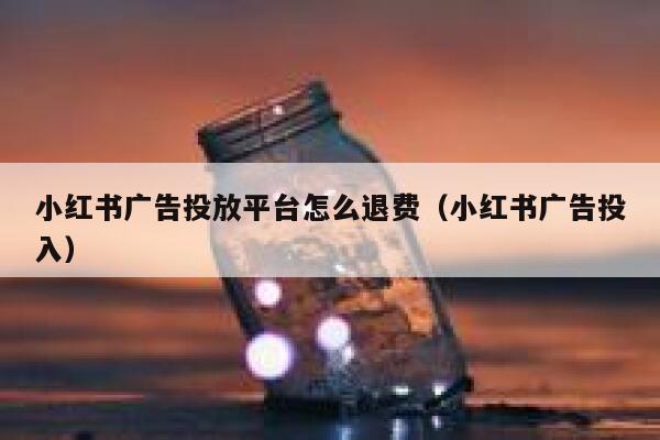 小红书广告投放平台怎么退费（小红书广告投入） 第1张