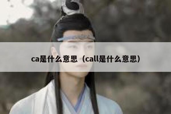 ca是什么意思（call是什么意思） 第1张