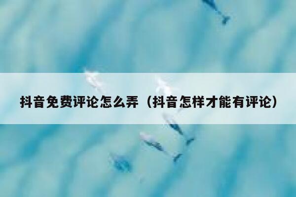 抖音免费评论怎么弄(抖音怎样才能有评论) 第1张 抖音免费评论怎么弄(抖音怎样才能有评论) 第1张