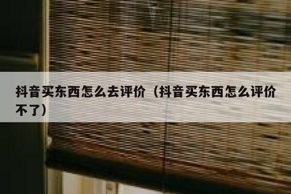 抖音买东西怎么去评价(抖音买东西怎么评价不了) 第1张 抖音买东西怎么去评价(抖音买东西怎么评价不了) 第1张