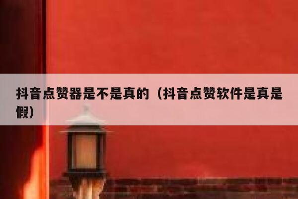 抖音点赞器是不是真的（抖音点赞软件是真是假） 第1张