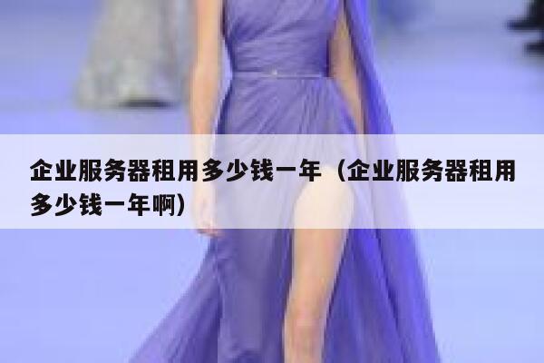 企业服务器租用多少钱一年（企业服务器租用多少钱一年啊） 第1张