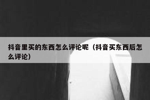 抖音里买的东西怎么评论呢（抖音买东西后怎么评论） 第1张