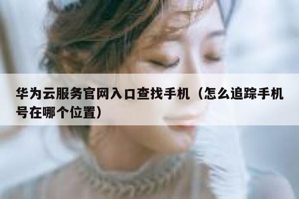 华为云服务官网入口查找手机（怎么追踪手机号在哪个位置） 第1张