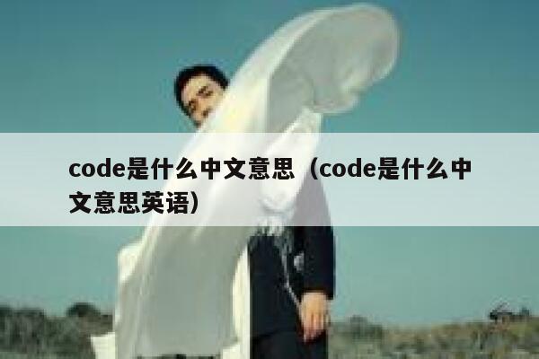 code是什么中文意思（code是什么中文意思英语） 第1张