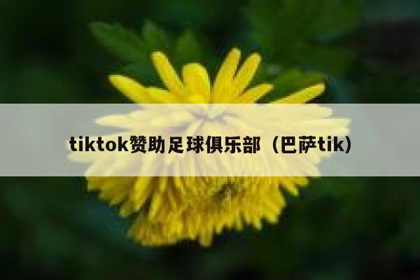 tiktok赞助足球俱乐部（巴萨tik） 第1张