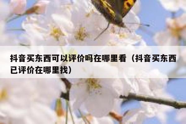 抖音买东西可以评价吗在哪里看（抖音买东西已评价在哪里找） 第1张