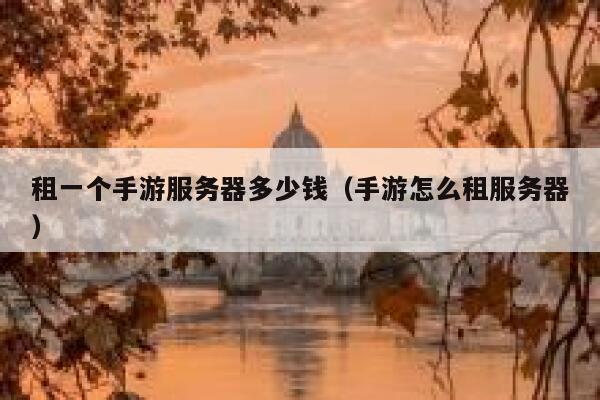 租一个手游服务器多少钱（手游怎么租服务器） 第1张