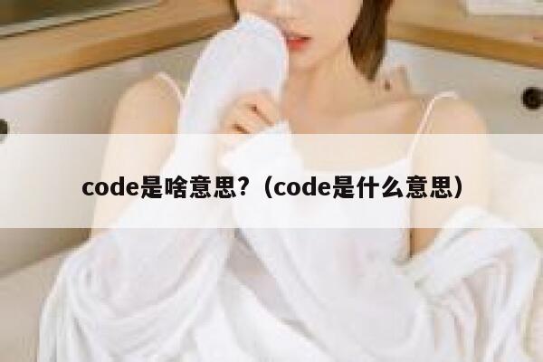 code是啥意思?（code是什么意思） 第1张