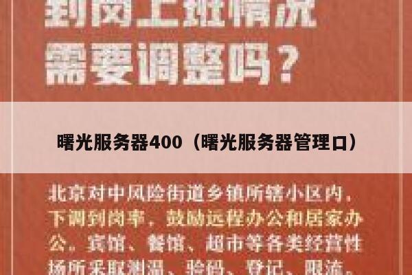 曙光服务器400（曙光服务器管理口） 第1张