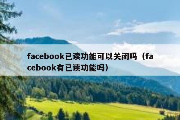 facebook已读功能可以关闭吗（facebook有已读功能吗） 第1张