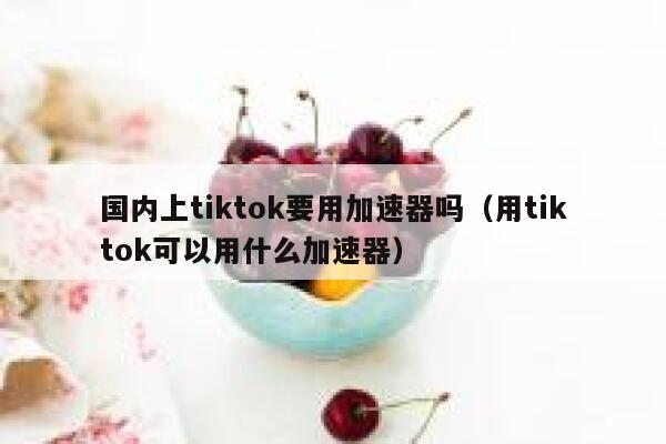 国内上tiktok要用加速器吗（用tiktok可以用什么加速器） 第1张