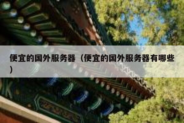 便宜的国外服务器（便宜的国外服务器有哪些） 第1张