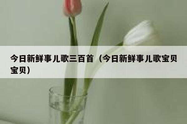 今日新鲜事儿歌三百首（今日新鲜事儿歌宝贝宝贝） 第1张