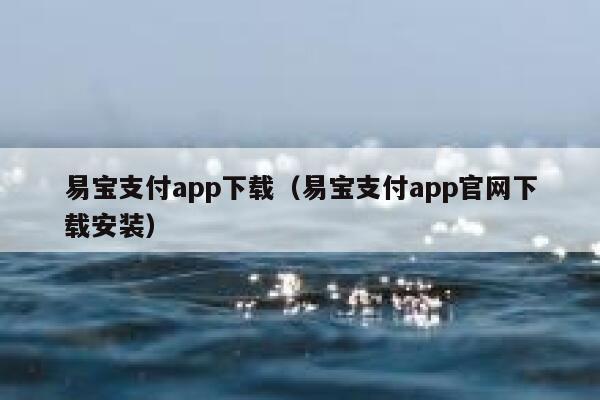 易宝支付app下载(易宝支付app官网下载安装) 第1张 易宝支付app下载(易宝支付app官网下载安装) 第1张