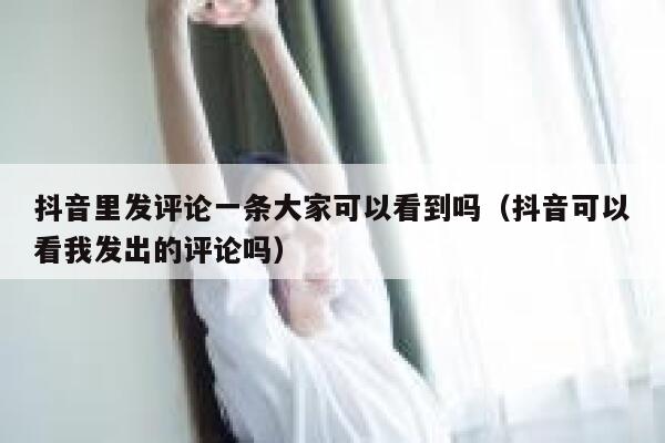 抖音里发评论一条大家可以看到吗（抖音可以看我发出的评论吗） 第1张