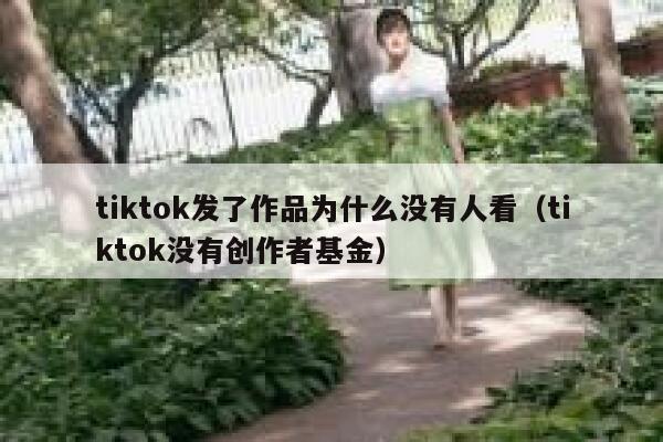 tiktok发了作品为什么没有人看(tiktok没有创作者基金) 第1张 tiktok发了作品为什么没有人看(tiktok没有创作者基金) 第1张