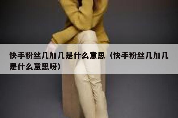 快手粉丝几加几是什么意思(快手粉丝几加几是什么意思呀) 第1张 快手粉丝几加几是什么意思(快手粉丝几加几是什么意思呀) 第1张