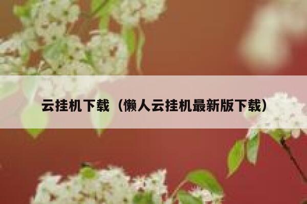 云挂机下载（懒人云挂机最新版下载） 第1张
