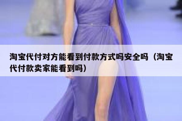 淘宝代付对方能看到付款方式吗安全吗（淘宝代付款卖家能看到吗） 第1张