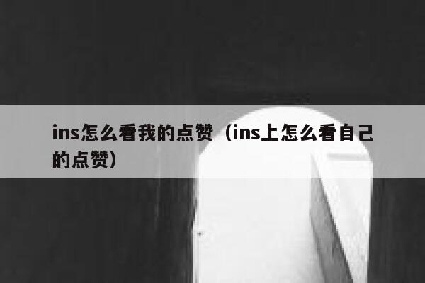 ins怎么看我的点赞（ins上怎么看自己的点赞） 第1张